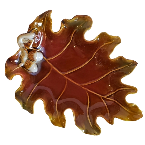 Source Unknown Other - Ceramic Oak Leaf & Acorn Candy Dish Fall Decor Holiday Season Gift